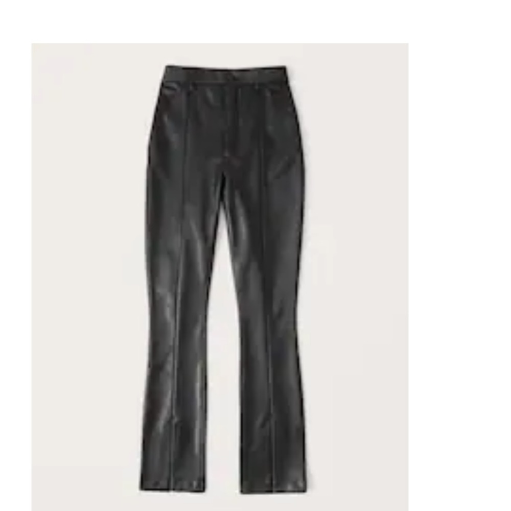 Abercrombie & Fitch vegan leather split hem pants